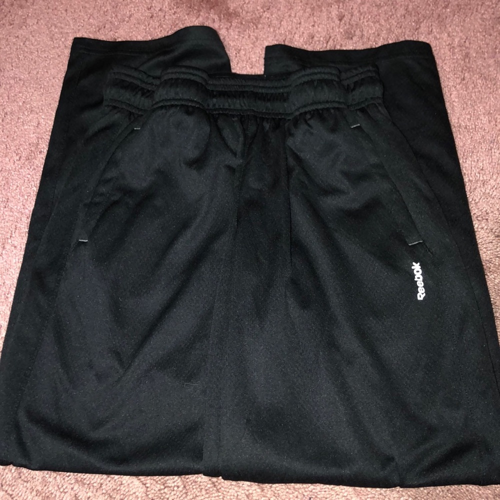 Reebok kids athletic pants, loose fit.
